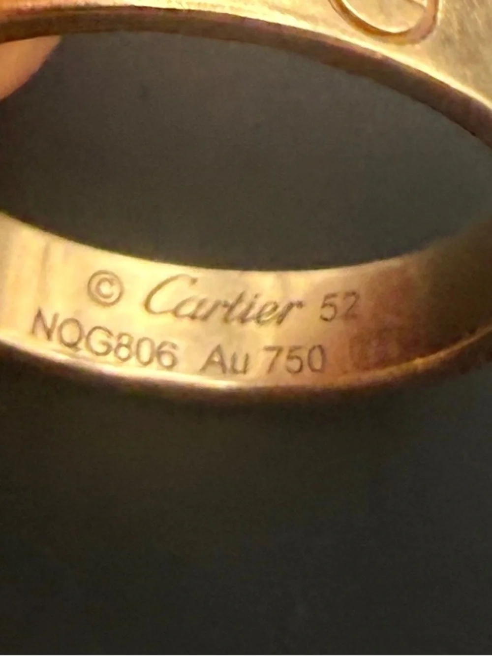 Cartier Gold Screw Accent Women’s Ring Size 52-6 - Picture 4 of 5